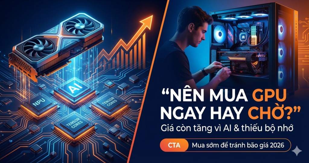 Dự báo giá GPU năm 2026: Tiếp tục leo thang vì AI và khan hiếm bộ nhớ