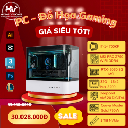 PC Gaming & Đồ Họa i7-14700KF | MSI Z790 | RTX 5060 8GB | RAM 32GB | SSD 1TB