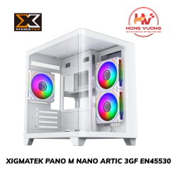 Vỏ Case Máy Tính Xigmatek Pano M Nano Arctic 3GF EN45530 | mATX Gaming Trắng, 3 Fan ARGB