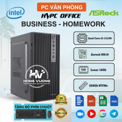PC Văn Phòng Asrock H610M-H2/M.2 | Intel Core i3-13100 | RAM 16GB | SSD 256GB | Case Orient T05