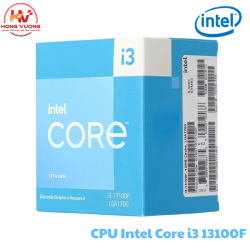 CPU Intel Core i3-13100F (4 Nhân 8 Luồng | 3.4GHz Turbo 4.5GHz | 12MB Cache | Socket LGA1700 | Không iGPU)