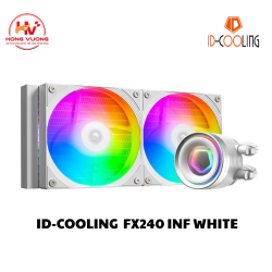 Tản Nhiệt Nước ID‑COOLING FX240 INF White – AIO 240 mm, ARGB, Thiết Kế Gương Vô Cực