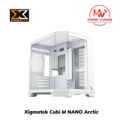 Vỏ Máy Tính Xigmatek Cubi M NANO Arctic (EN44960) | Case Bể Cá mATX Màu Trắng Kính Cường Lực