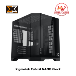Vỏ Máy Tính Xigmatek Cubi M NANO Black (EN44953) | Case Bể Cá mATX Kính Cường Lực