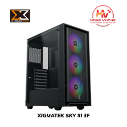 Vỏ Máy Tính Xigmatek SKY III 3F (EN49503) | Case ATX Gaming Kính Cường Lực, 3 Fan RGB