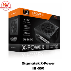 Nguồn Máy Tính Xigmatek X-Power III X-550 EN45983 | PSU 550W Công Suất Thực, Chính Hãng, Giá Tốt